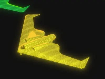UCAV Stealth Drone Hologram 3D Model Low-poly 3D model