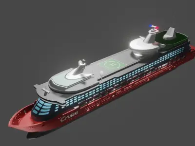 Cruiser  Ship 3d Model 3D model 3D model purchase