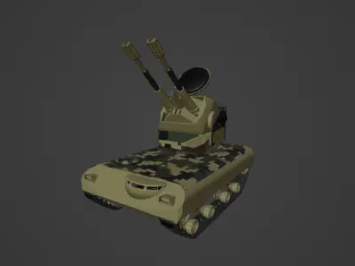 anti-aircraft  tank  antidrones  air defense missile defense 3D model