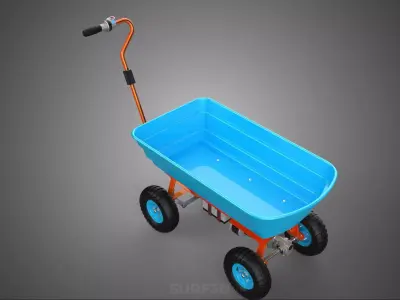 ELECTRIC BEACH SAND SEA CART WAGON TROLLEY DOLLY TRANSPORT GEAR 3D model