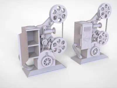 Retro Film projector 3D model