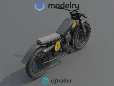Motocross Motorcycle 3D model purchase