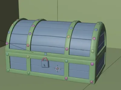 Treasure Chest - Without Wood Texture 3D model