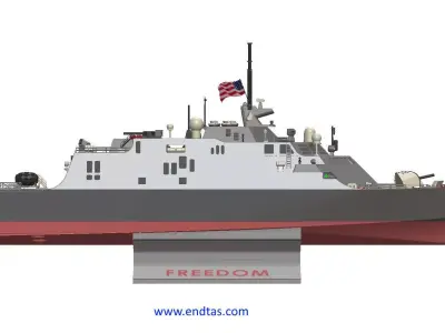 Freedom Class Littoral Combat Ship 120cms long 3D print model