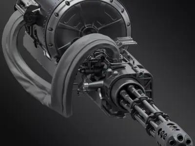 SciFi Minigun Automatic Cannon 3D model