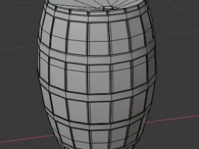 Low poly pbr wooden barrel  Free low-poly 3D model