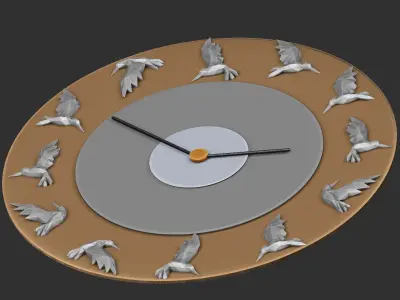 parametric birds - Clock GIOMETRIC  3D print model