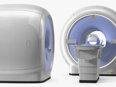 Diagnostic MRI Equipment with Sliding Platform 3D model