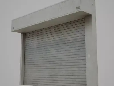 Japanese shutter Low-poly 3D model