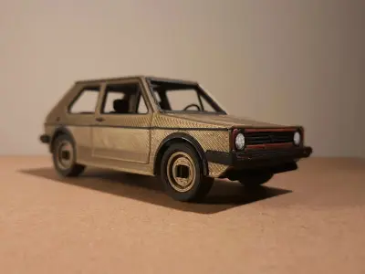 VW Golf I 3D Printed Model Kit 3D print model