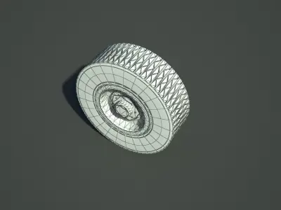 Wheel and tire Low-poly 3D model