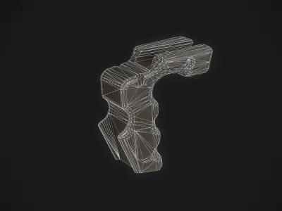CAA Tactical Front Grip Low-poly 3D model