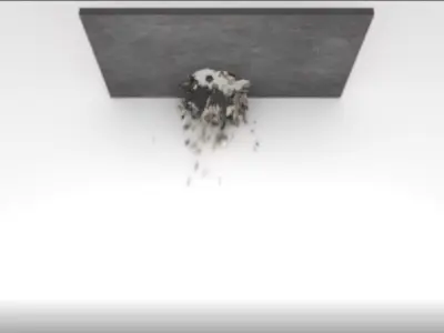 Bomb Crack Wall 01 Below 3D model