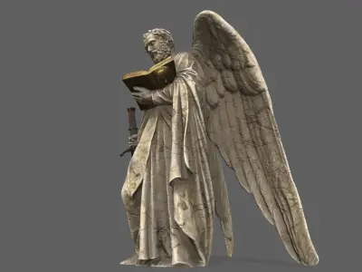 Old Man Statue Low-poly 3D model buy