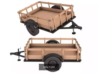 Utility Trailer  3D Model Pack