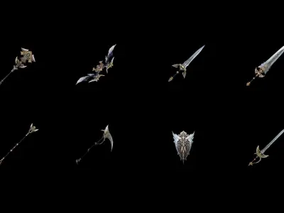 Regalia Weapons 3D Model Pack