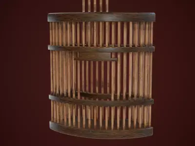 Chinese Cricket Cage Low-poly 3D model