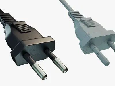 Power Plug Type C Low-poly 3D model