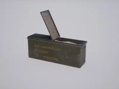 Military ammo crate Low-poly 3D model