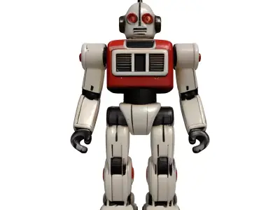 Retro Toy Robot Missing Arm 3D model