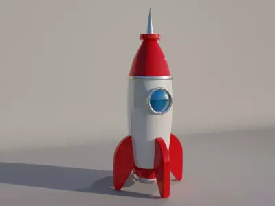 rocket ship 3D model