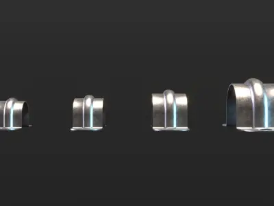 Conduit Clamp Strap Low-poly 3D model