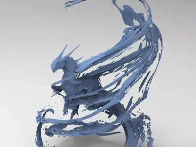Dragon Speed sculpture 1 3D model