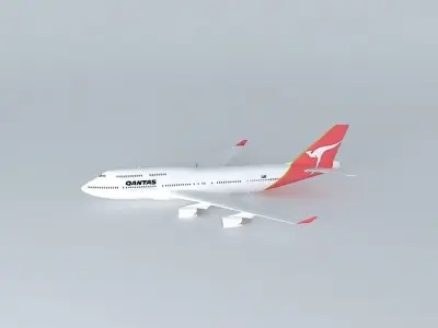 Qantas 747-400 Free 3D model