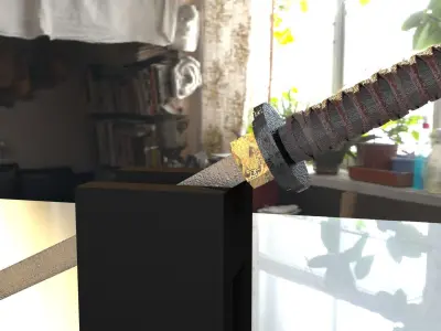 Katan Japanese Sword 3D model