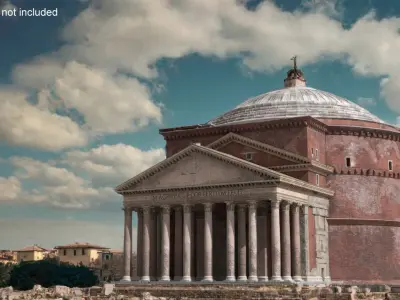 Ancient Roman Pantheon Building 3D model