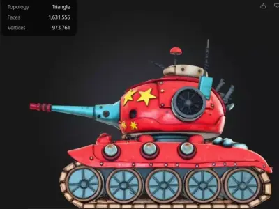 fantasy tank vehicle model 3D model