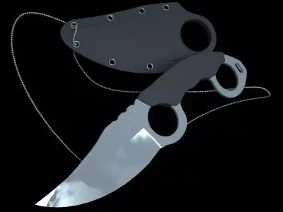 Tactical Knife 3D model buy
