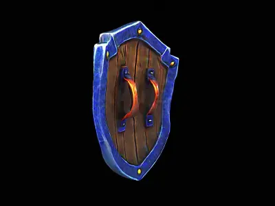 stylized shield 3D model