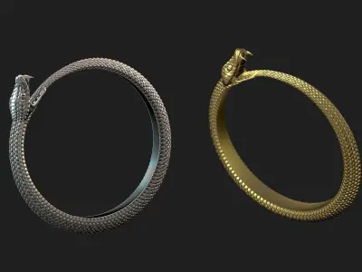 snake  ring ouroboros 3D print model