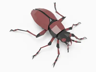 Bug low poly beetle Low-poly 3D model purchase