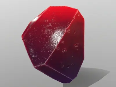 crystal set 2 gemstone Low-poly 3D model