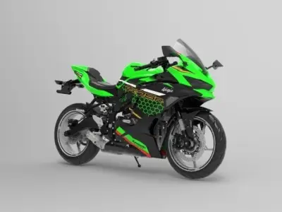 zx250r kawasaki Low-poly 3D model