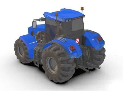 Tractor Model Low-poly 3D model