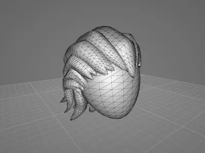 FreeHairstyle11 Free low-poly 3D model