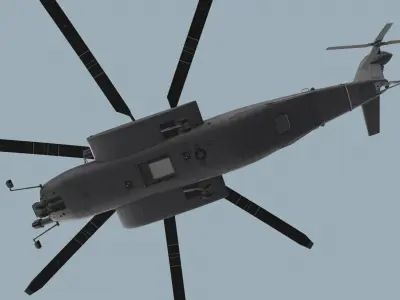 MH-53E Sea Dragon US Navy Complex Animation Low-poly 3D model