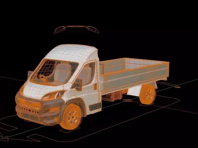 Opel Movano Pickup Truck 3D model