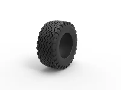 Offroad tire 119 Scale 1 to 25 3D print model