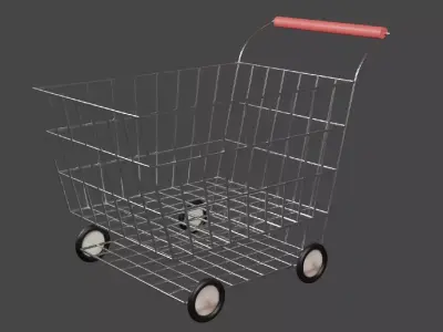 Shopping Cart 3D model get