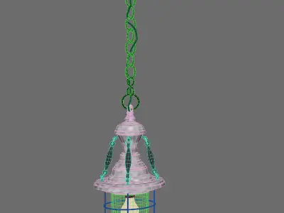 Pendant light Industrial Nautical Brass   Black 3D model