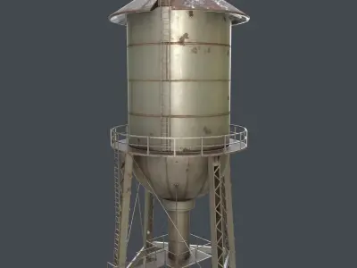 Classic Water Tower 3D model