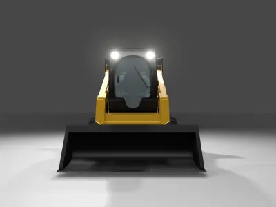 Realistic Skid Steer Loader 3D Model PBR Game Ready Free 3D model