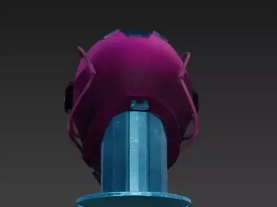 Cyberpunk Helmet 3D Model - Sci-Fi and Futuristic Prop 3D model