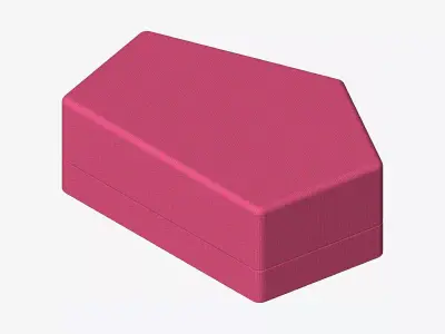 Furniture - Seating - Contemporary - Scoop - Foot Stool - Right Low-poly 3D model