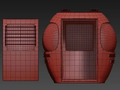 Teleferique container Low-poly 3D model