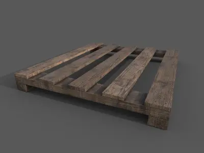 Wooden Pallet  Low-poly 3D model get